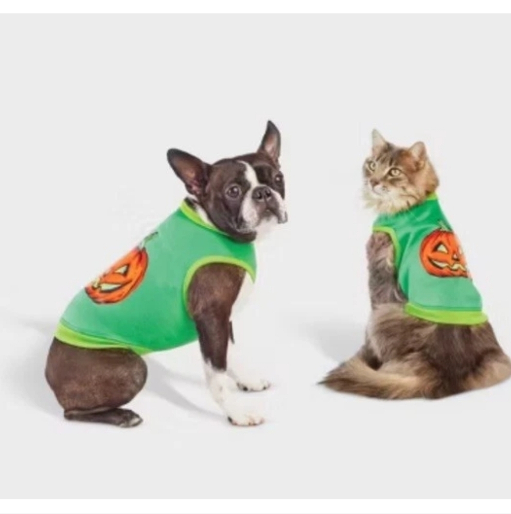 Dog & Cat Pumpkin Sweatshirt - M